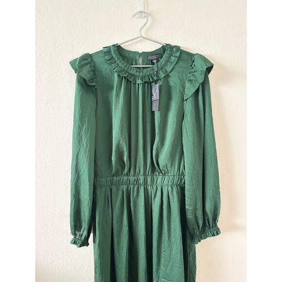 NWT Current Air Green Ruffle Dress Size L - Picture 3 of 9